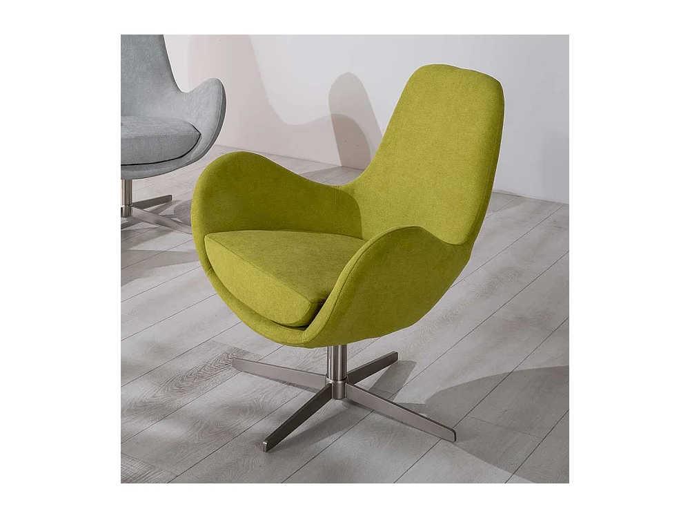 Einzelsessel Retro Stil drehbar mit Sterngestell Metall