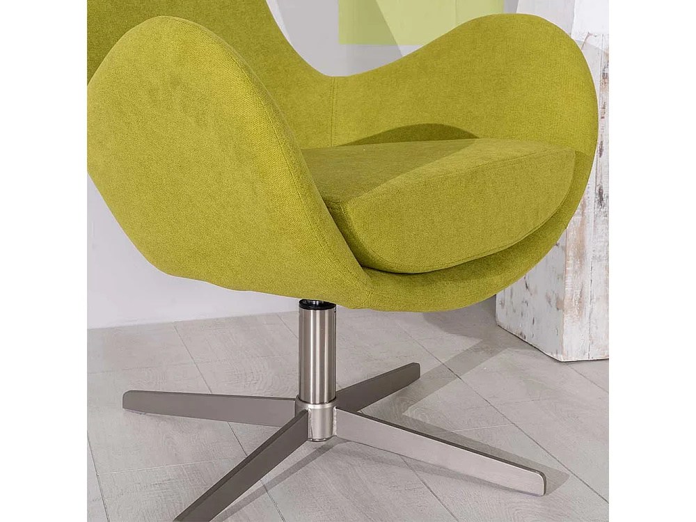 Einzelsessel Retro Stil drehbar mit Sterngestell Metall