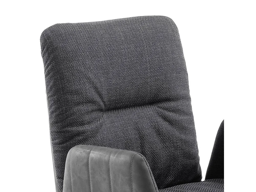 Esszimmerstuhl Armlehnstuhl in Anthrazit mit Gestell aus Metall (2er Set)