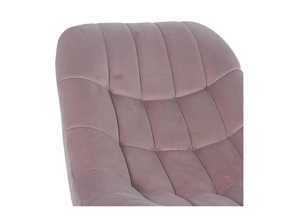 Retro Lounge Sessel in Rosa Samt
