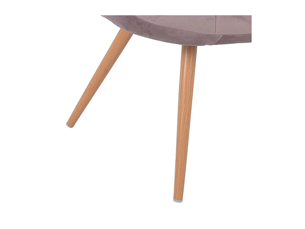 Retro Lounge Sessel in Rosa Samt