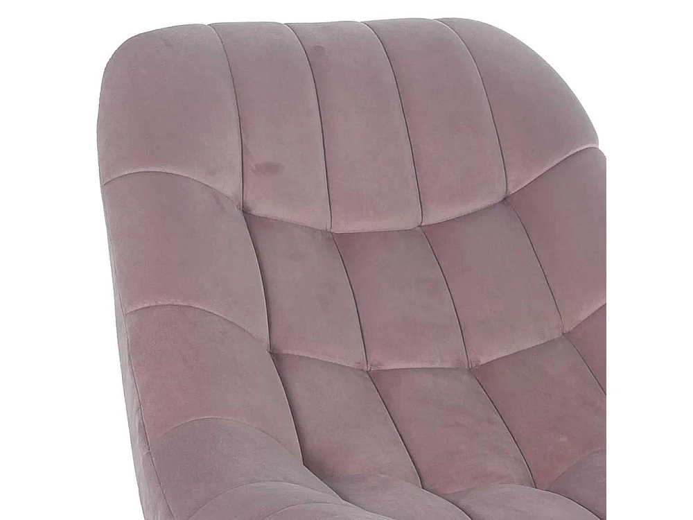 Retro Lounge Sessel in Rosa Samt