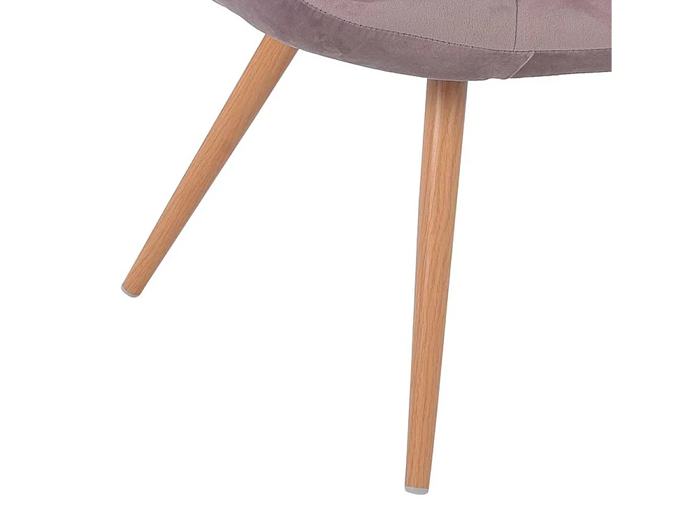 Retro Lounge Sessel in Rosa Samt