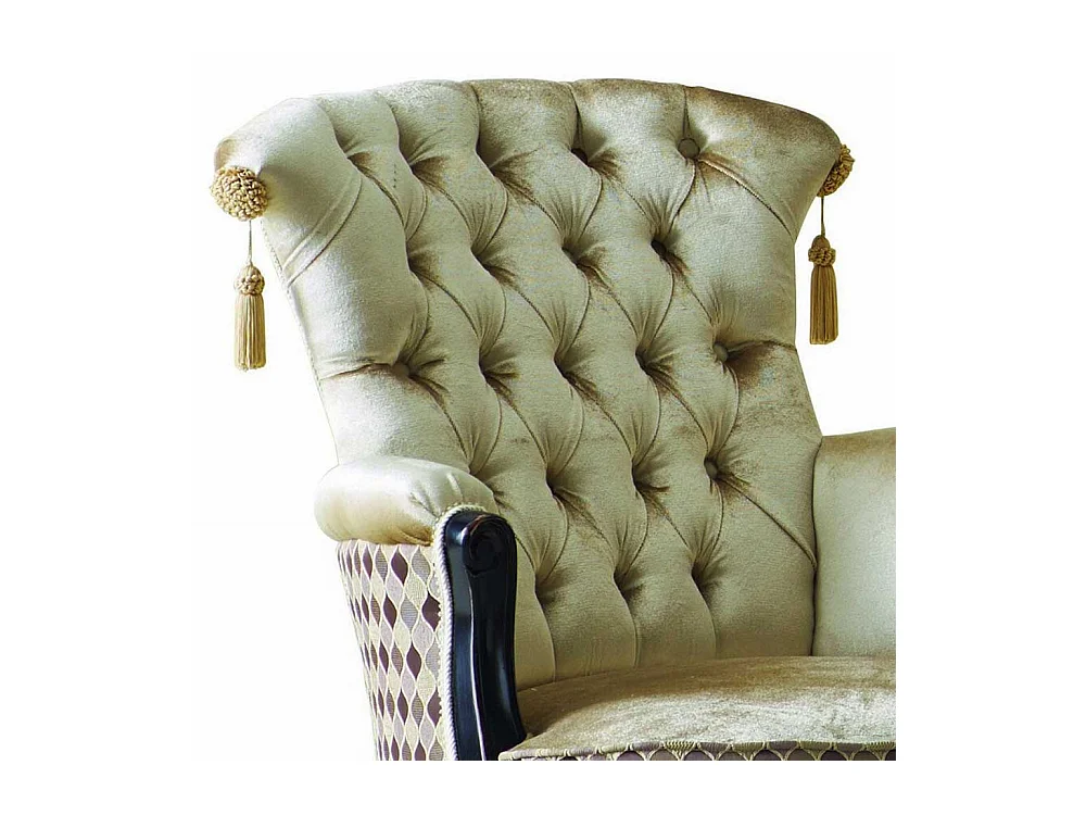 Luxus Sessel in italienischem Design Dunkelbraun und Beige