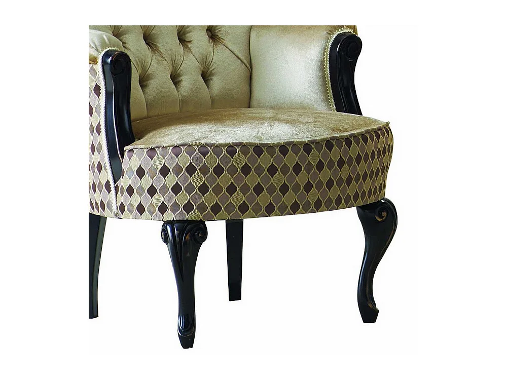Luxus Sessel in italienischem Design Dunkelbraun und Beige