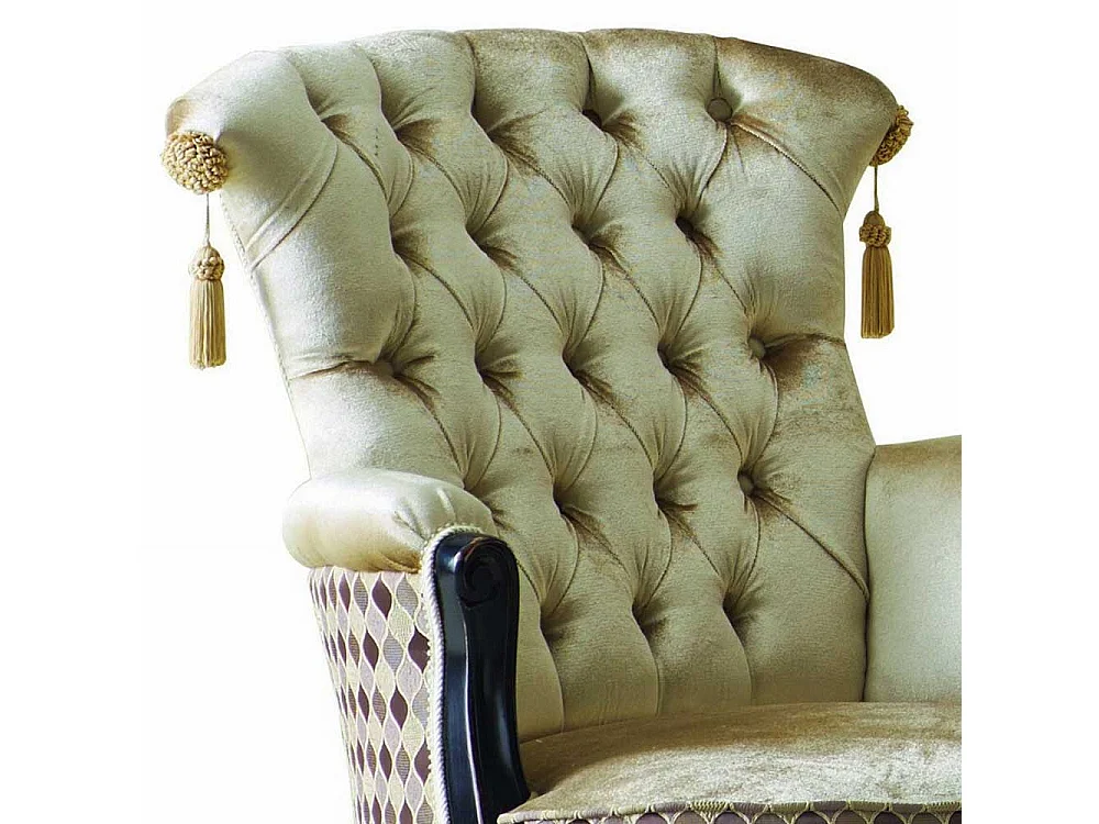 Luxus Sessel in italienischem Design Dunkelbraun und Beige