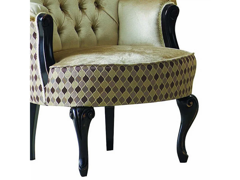 Luxus Sessel in italienischem Design Dunkelbraun und Beige