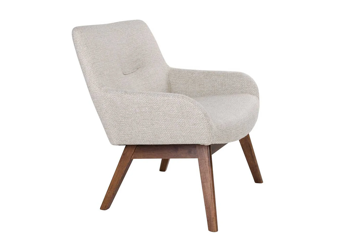 Polstersessel in Creme Weiß Retro Look