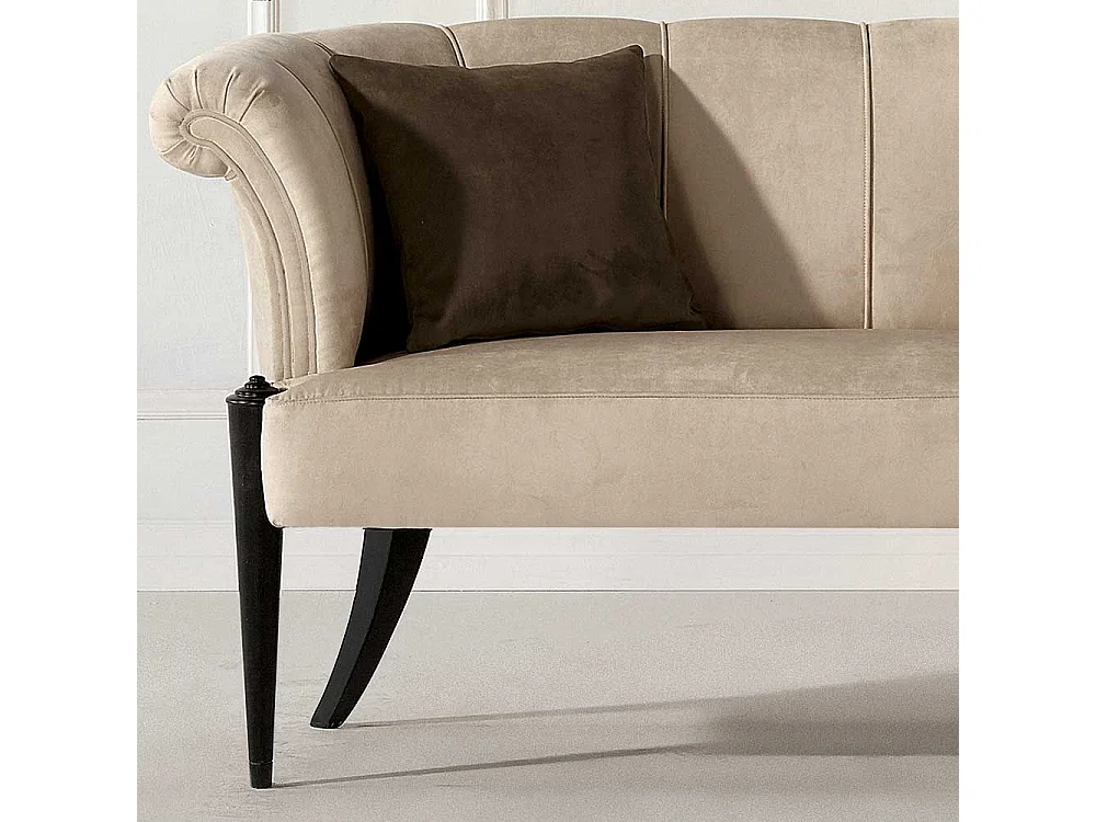 Sitzbank Esszimmer klassisch in Beige und Schwarz 168 cm breit