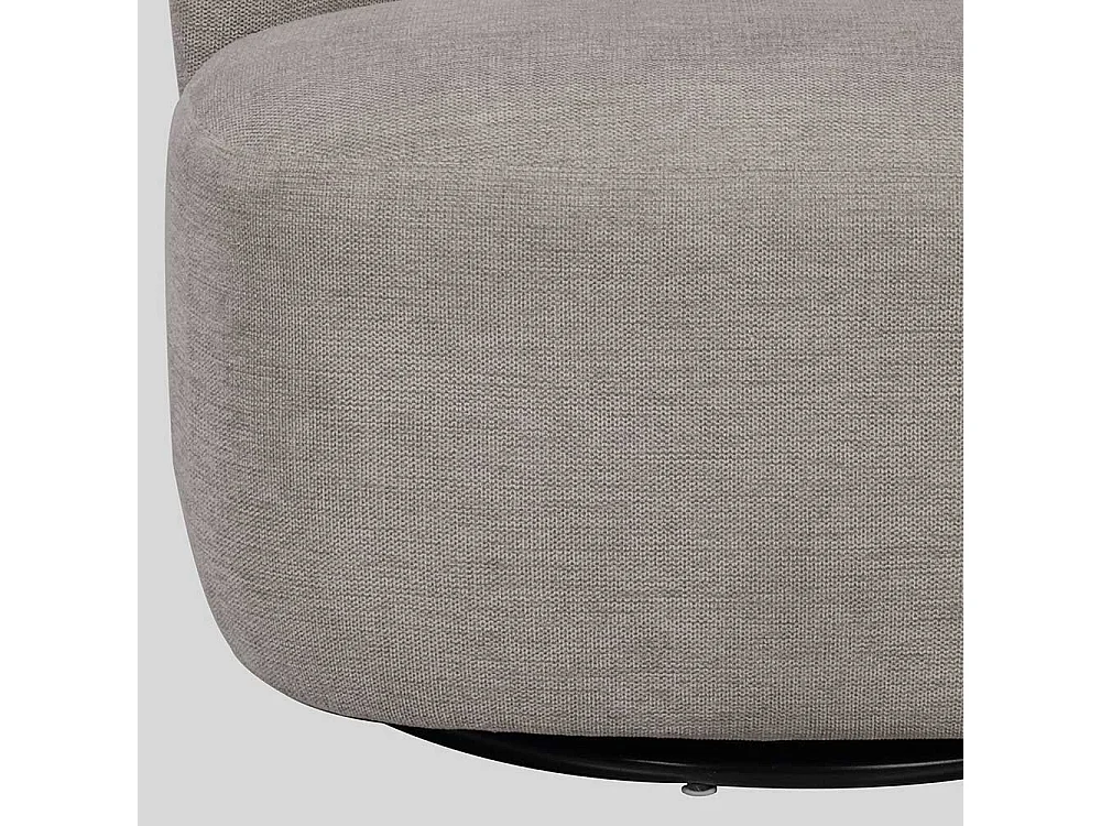 Drehsessel Beige Stoff im Skandi Design das Wohnzimmer