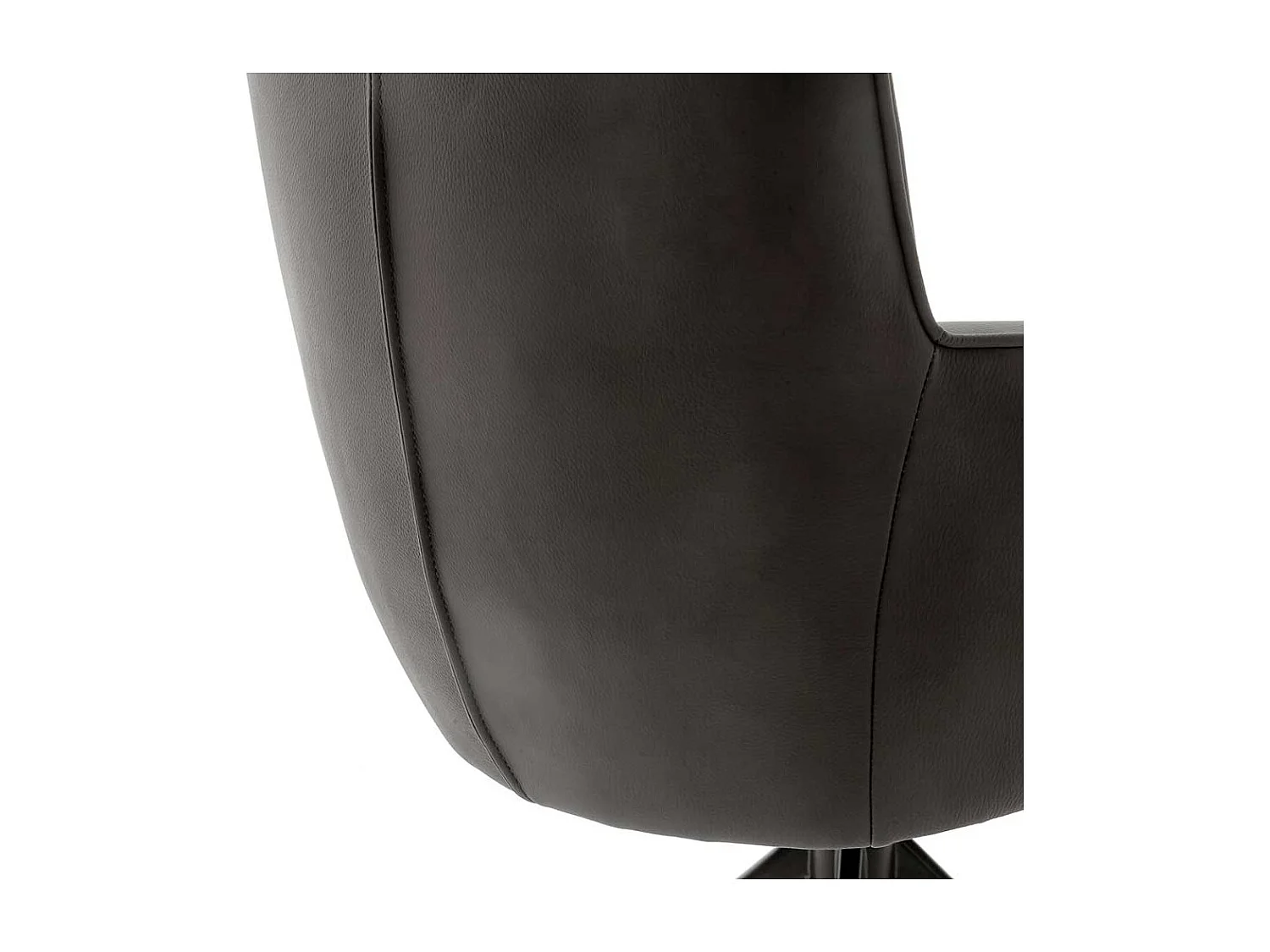 Leder Tischsessel drehbar Gestell aus Metall (2er Set)