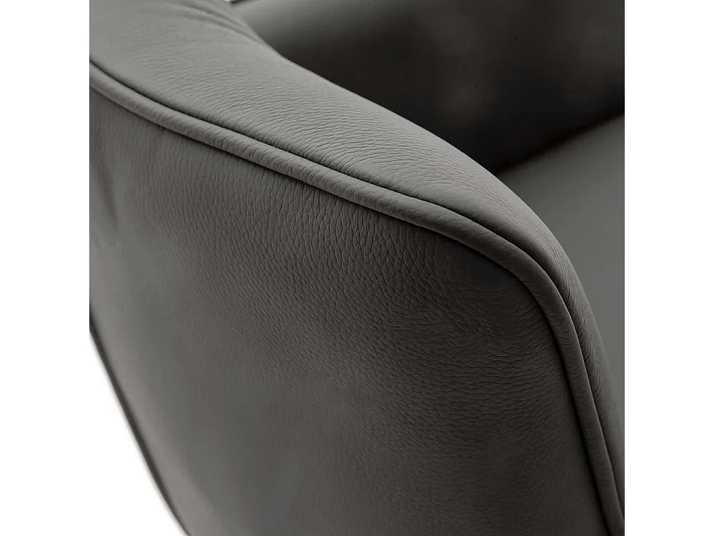 Leder Tischsessel drehbar Gestell aus Metall (2er Set)