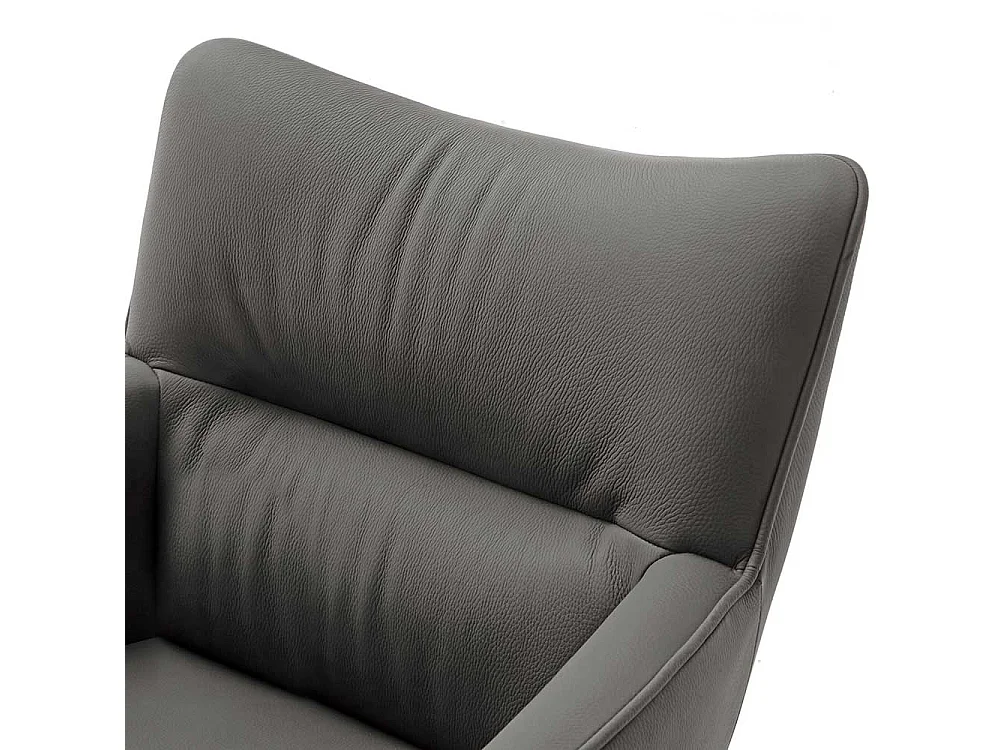 Leder Tischsessel drehbar Gestell aus Metall (2er Set)