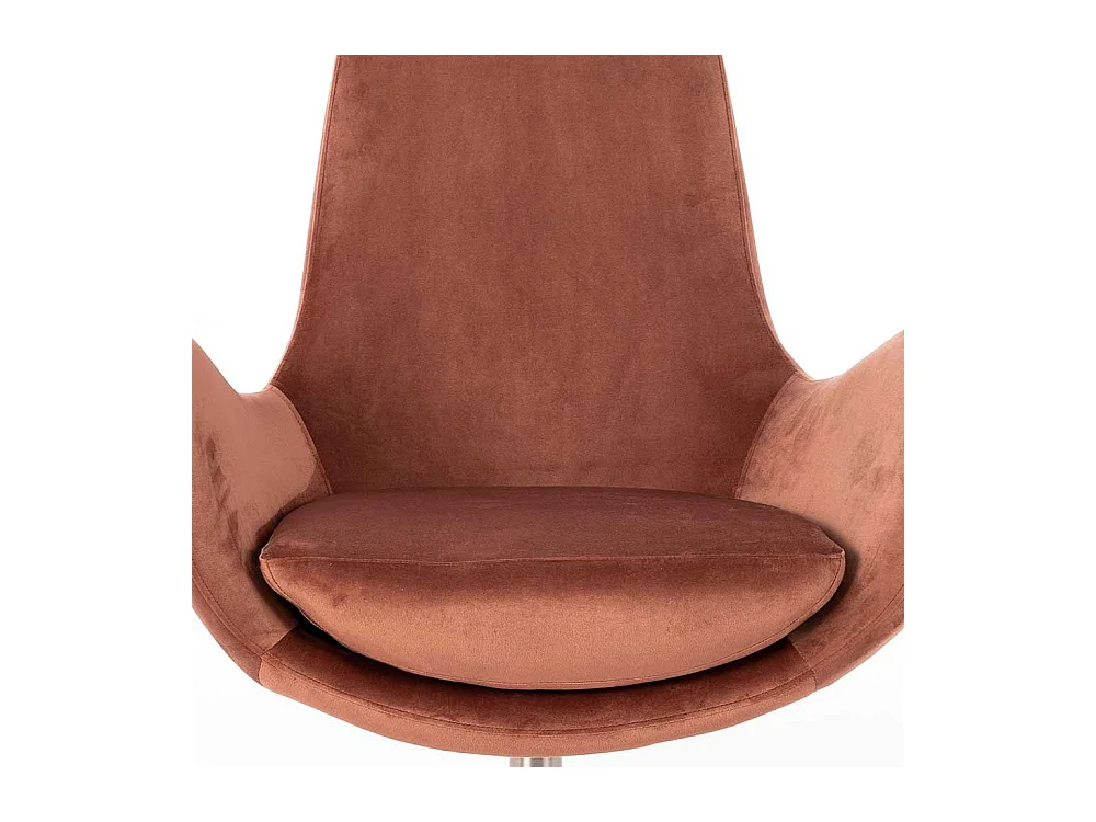 Drehbarer Sessel in Altrosa Samt Retrostil