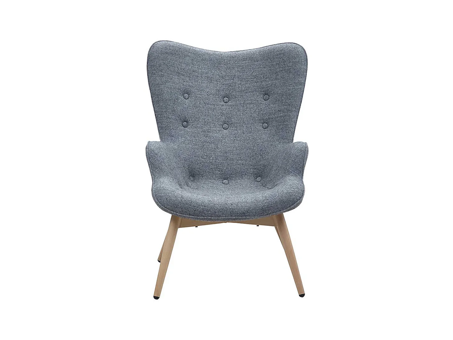Sessel in Grau Webstoff Skandi Design