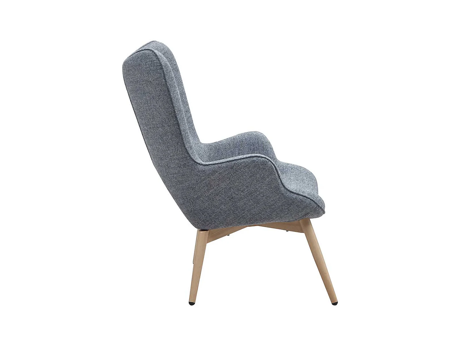 Sessel in Grau Webstoff Skandi Design