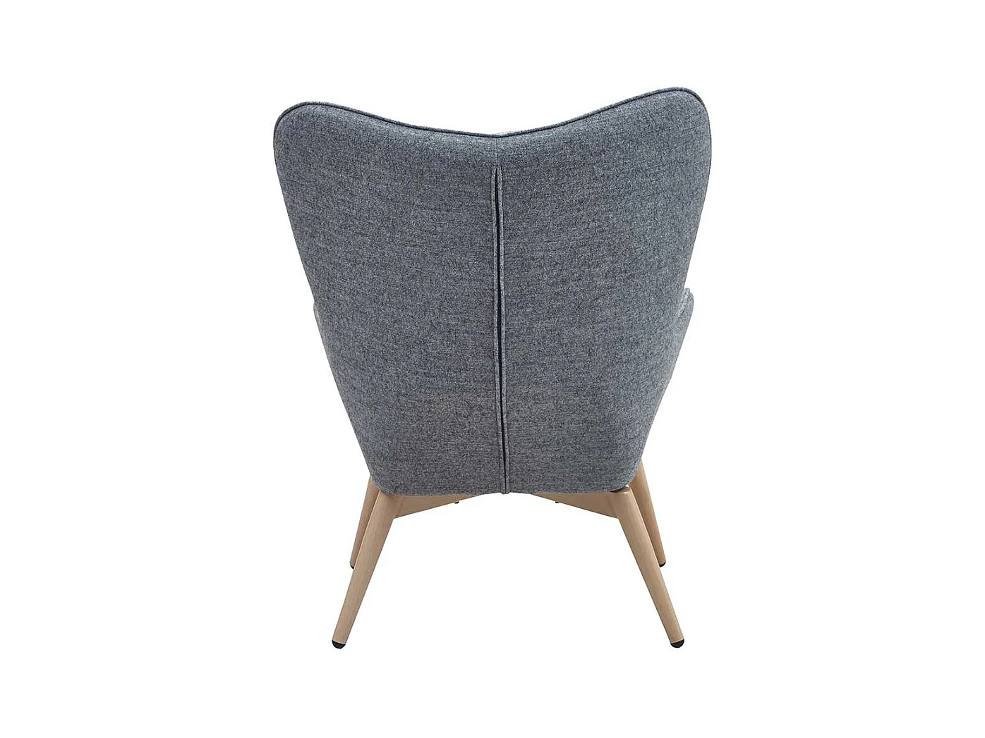 Sessel in Grau Webstoff Skandi Design