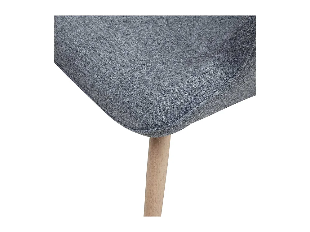 Sessel in Grau Webstoff Skandi Design