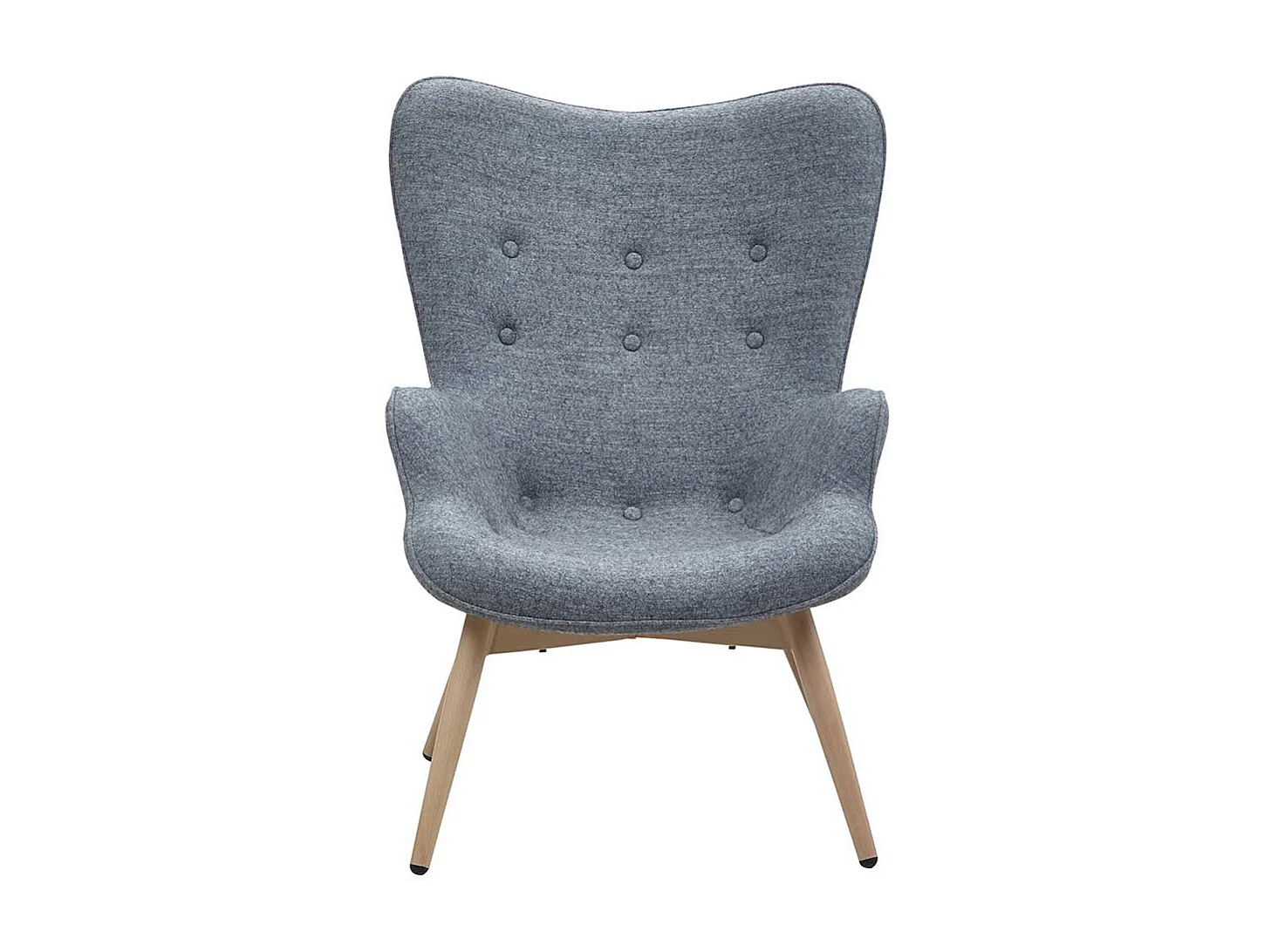 Sessel in Grau Webstoff Skandi Design