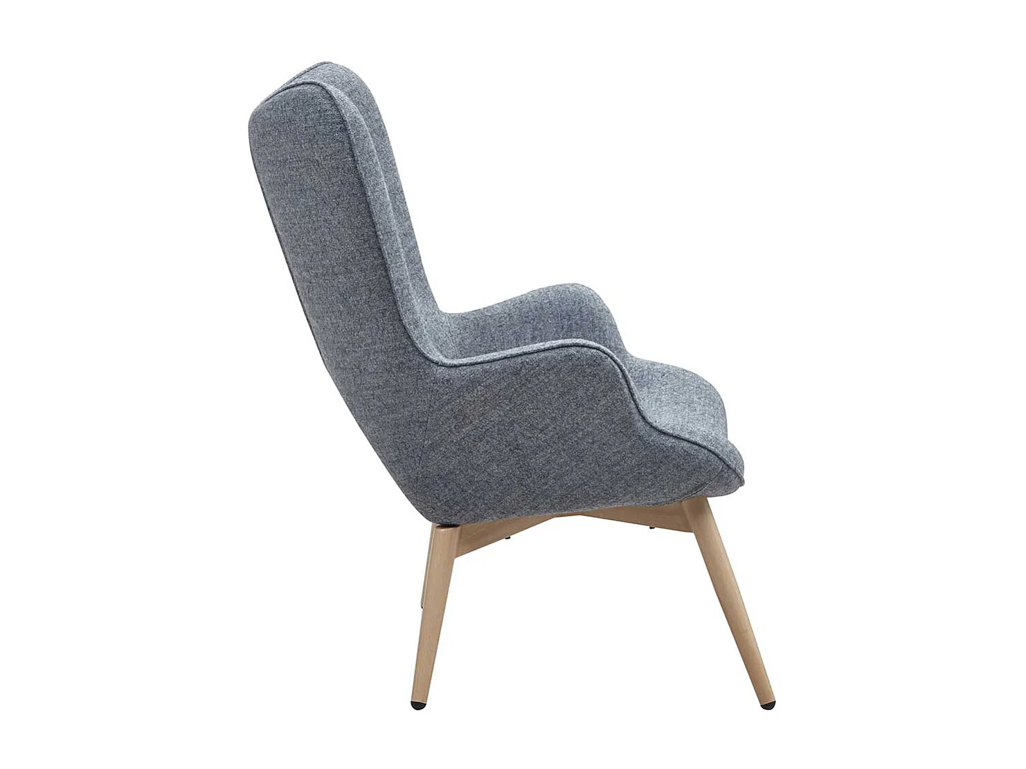 Sessel in Grau Webstoff Skandi Design
