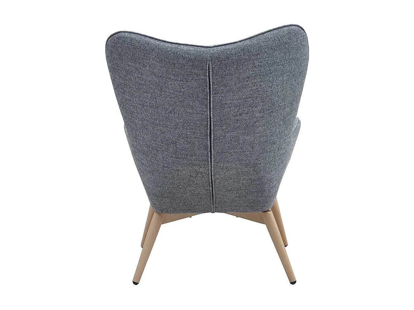 Sessel in Grau Webstoff Skandi Design