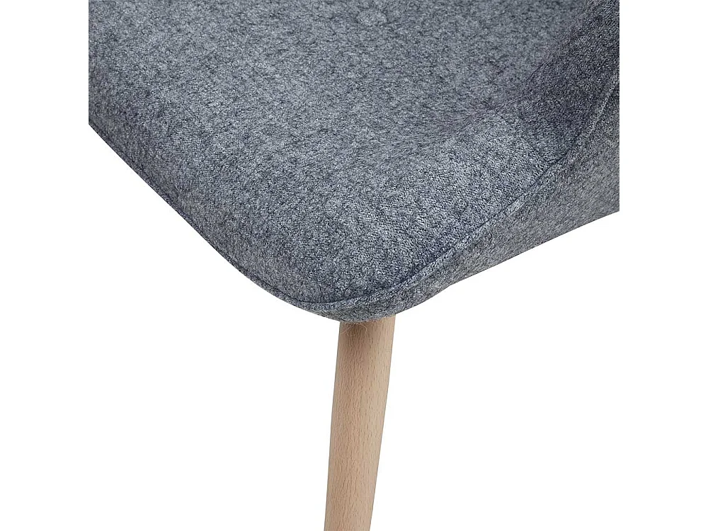 Sessel in Grau Webstoff Skandi Design