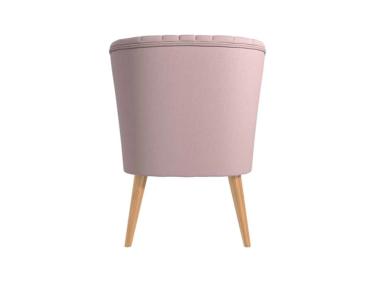 Retro Stil Cocktailsessel in Rosa Webstoff und Massivholz