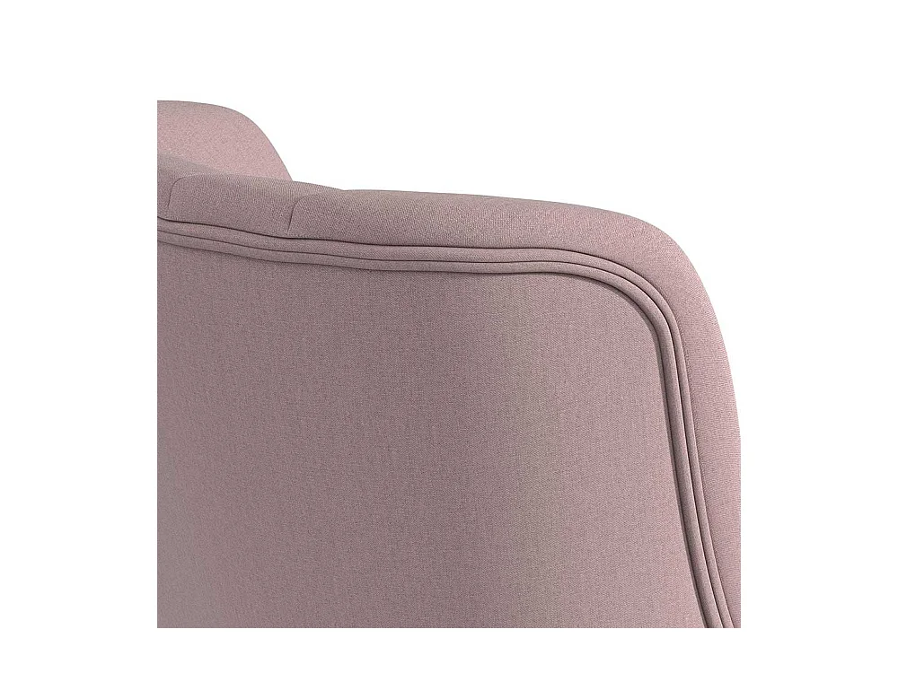 Retro Stil Cocktailsessel in Rosa Webstoff und Massivholz