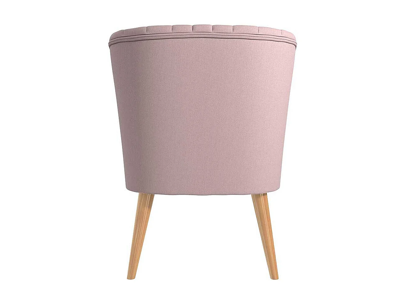 Retro Stil Cocktailsessel in Rosa Webstoff und Massivholz