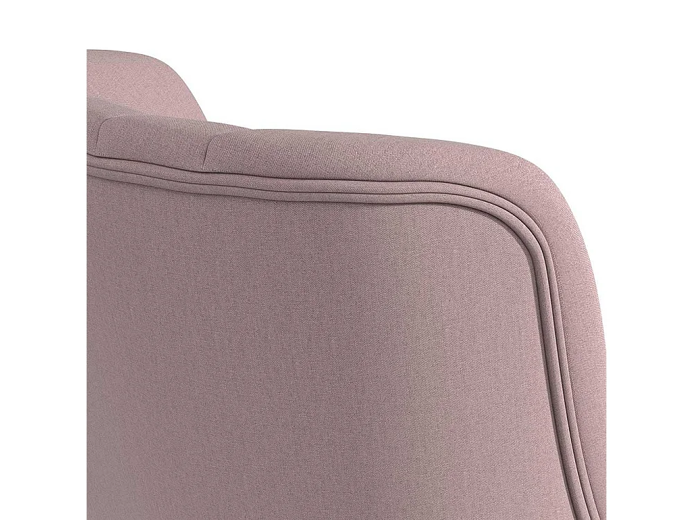 Retro Stil Cocktailsessel in Rosa Webstoff und Massivholz