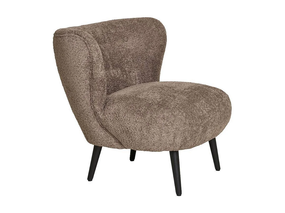 Sessel Wohnzimmersessel in Braun aus Boucle