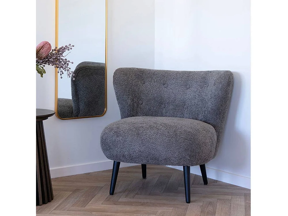 Sessel Wohnzimmersessel in Braun aus Boucle