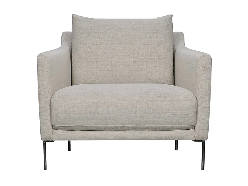 Moderner Wohnzimmersessel in Beige meliert Vierfu�gestell aus Metall