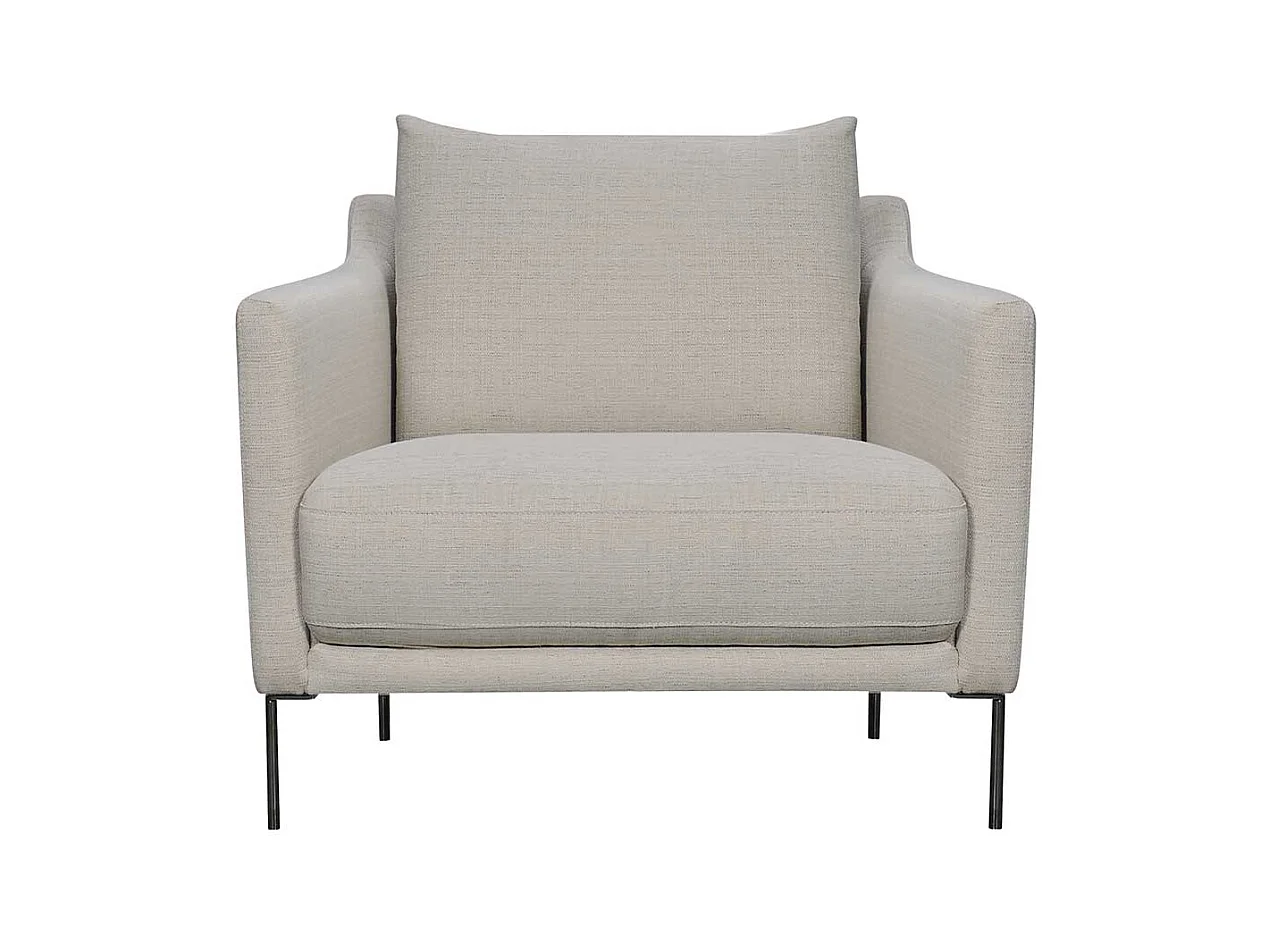 Moderner Wohnzimmersessel in Beige meliert Vierfu�gestell aus Metall