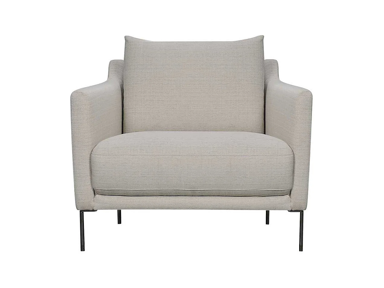 Moderner Wohnzimmersessel in Beige meliert Vierfu�gestell aus Metall