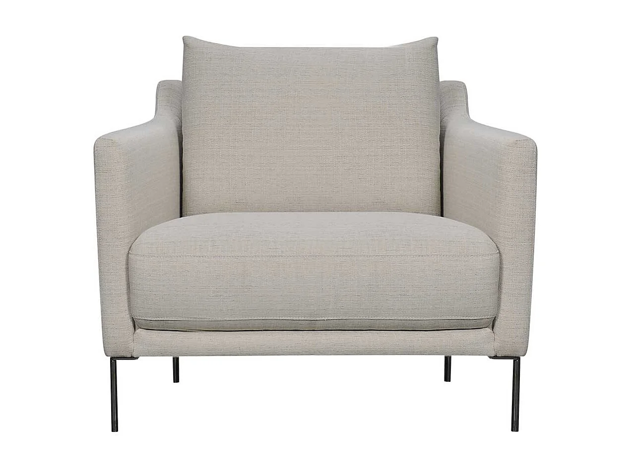 Moderner Wohnzimmersessel in Beige meliert Vierfu�gestell aus Metall