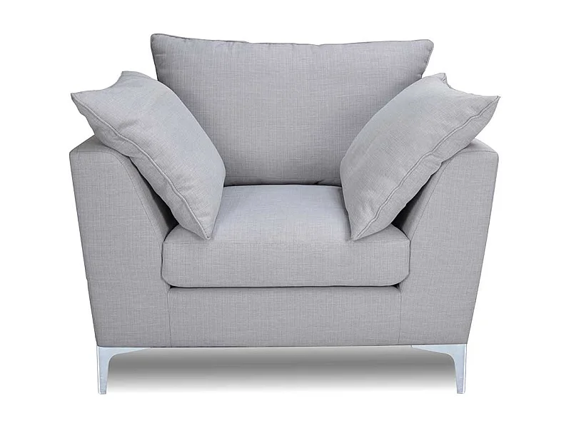 Wohnzimmersessel in Blaugrau zwei Kissen