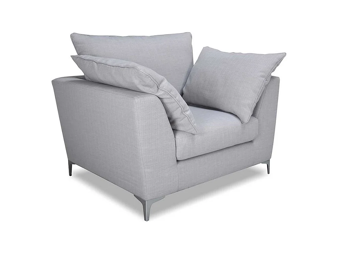 Wohnzimmersessel in Blaugrau zwei Kissen