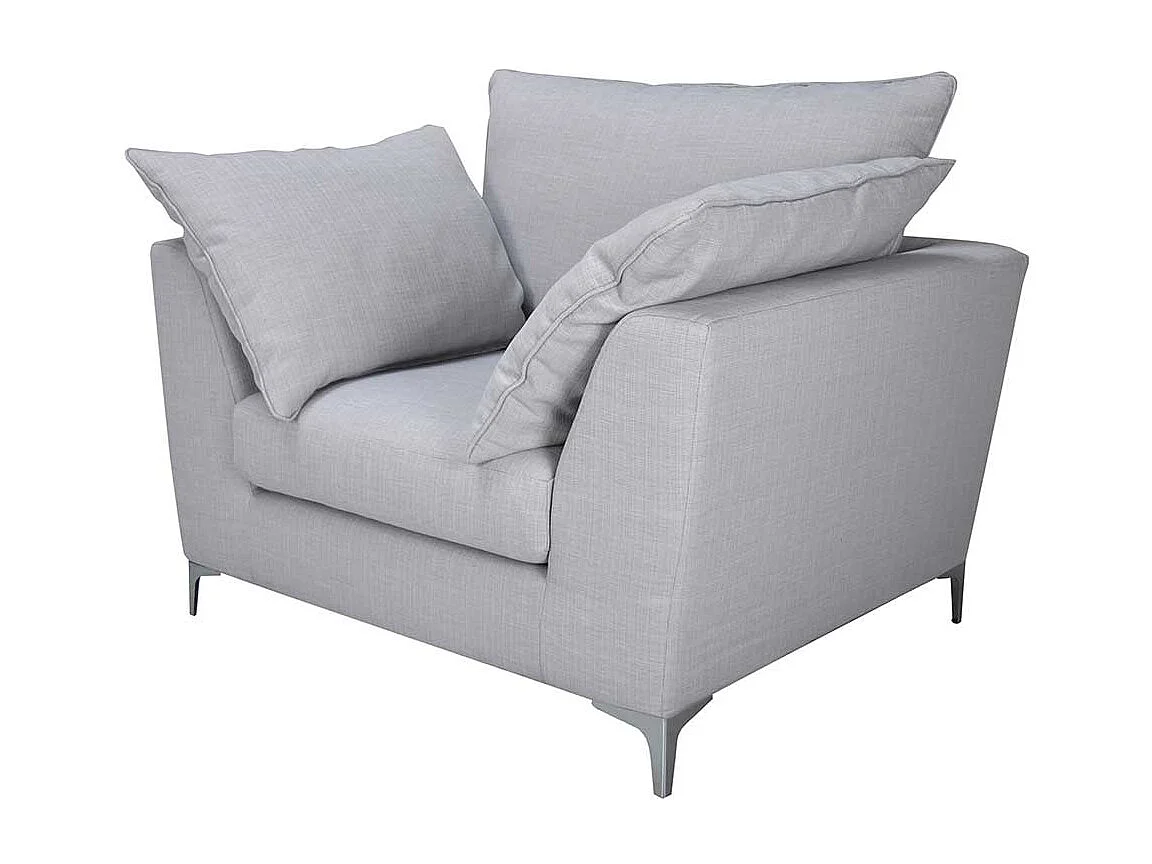 Wohnzimmersessel in Blaugrau zwei Kissen