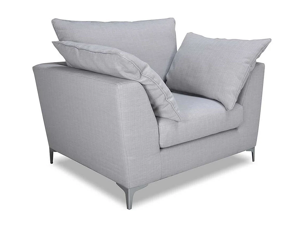 Wohnzimmersessel in Blaugrau zwei Kissen