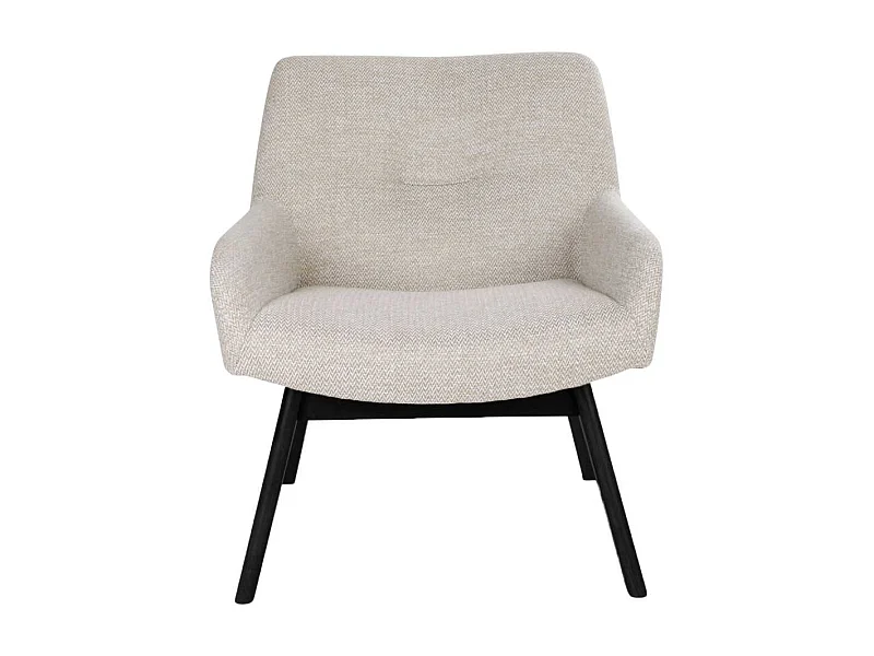 Sessel im Retro Design Creme Weiß Webstoff