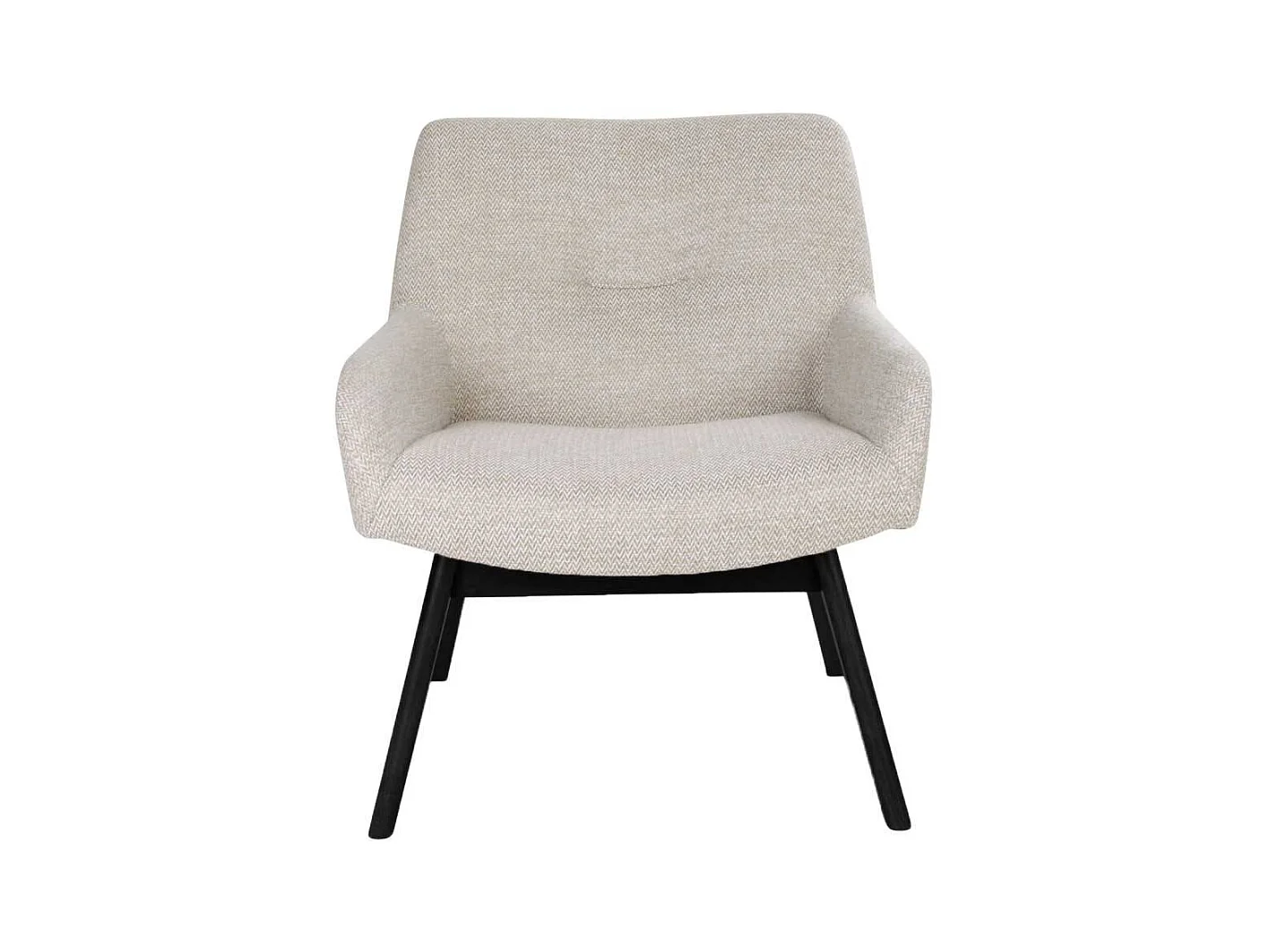 Sessel im Retro Design Creme Weiß Webstoff