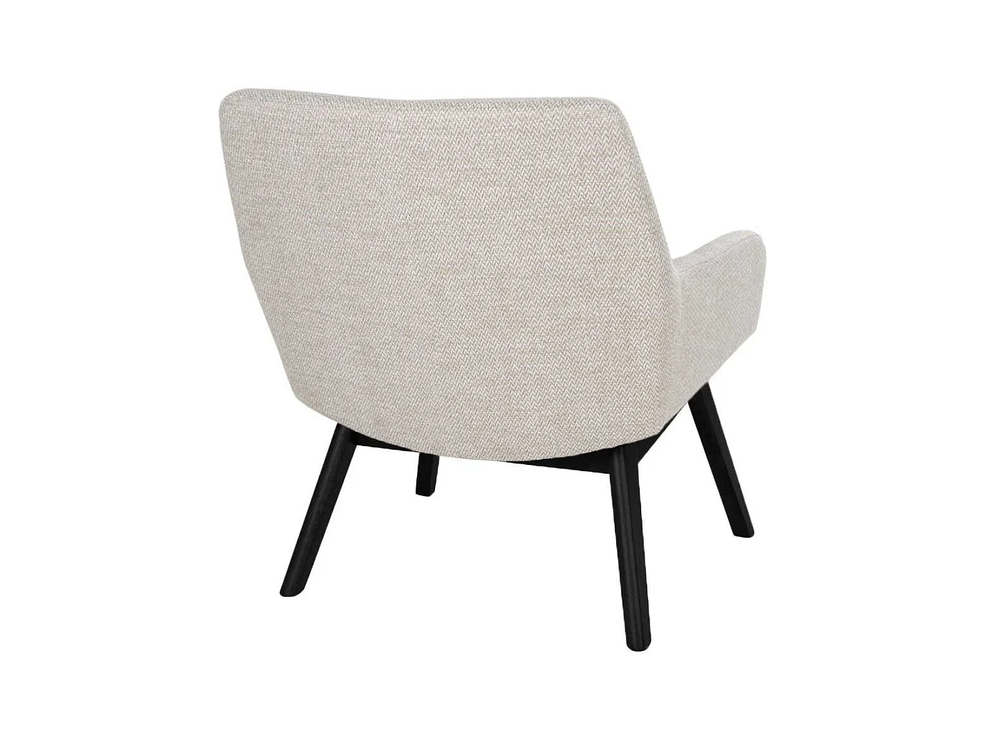 Sessel im Retro Design Creme Weiß Webstoff