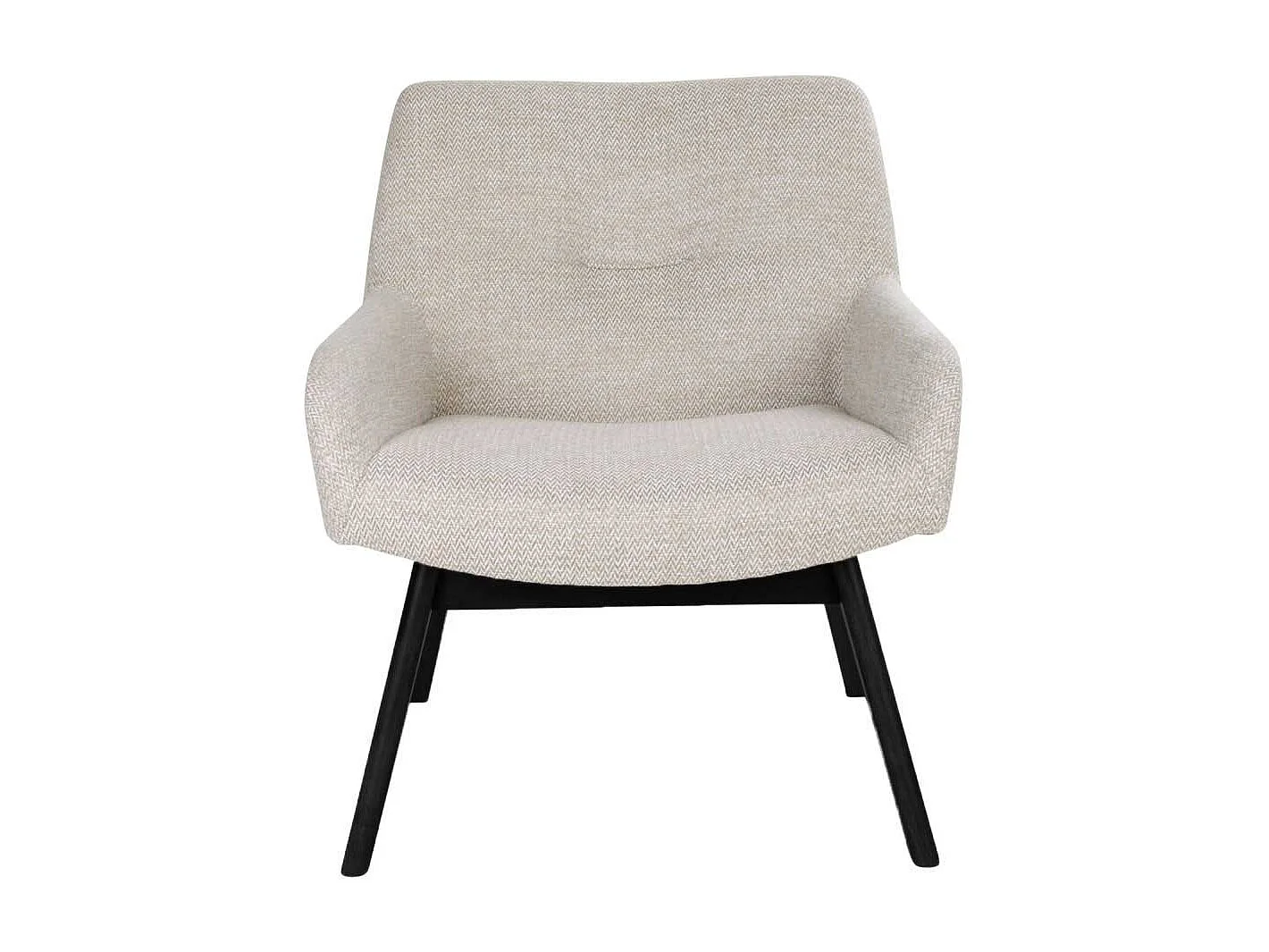 Sessel im Retro Design Creme Weiß Webstoff