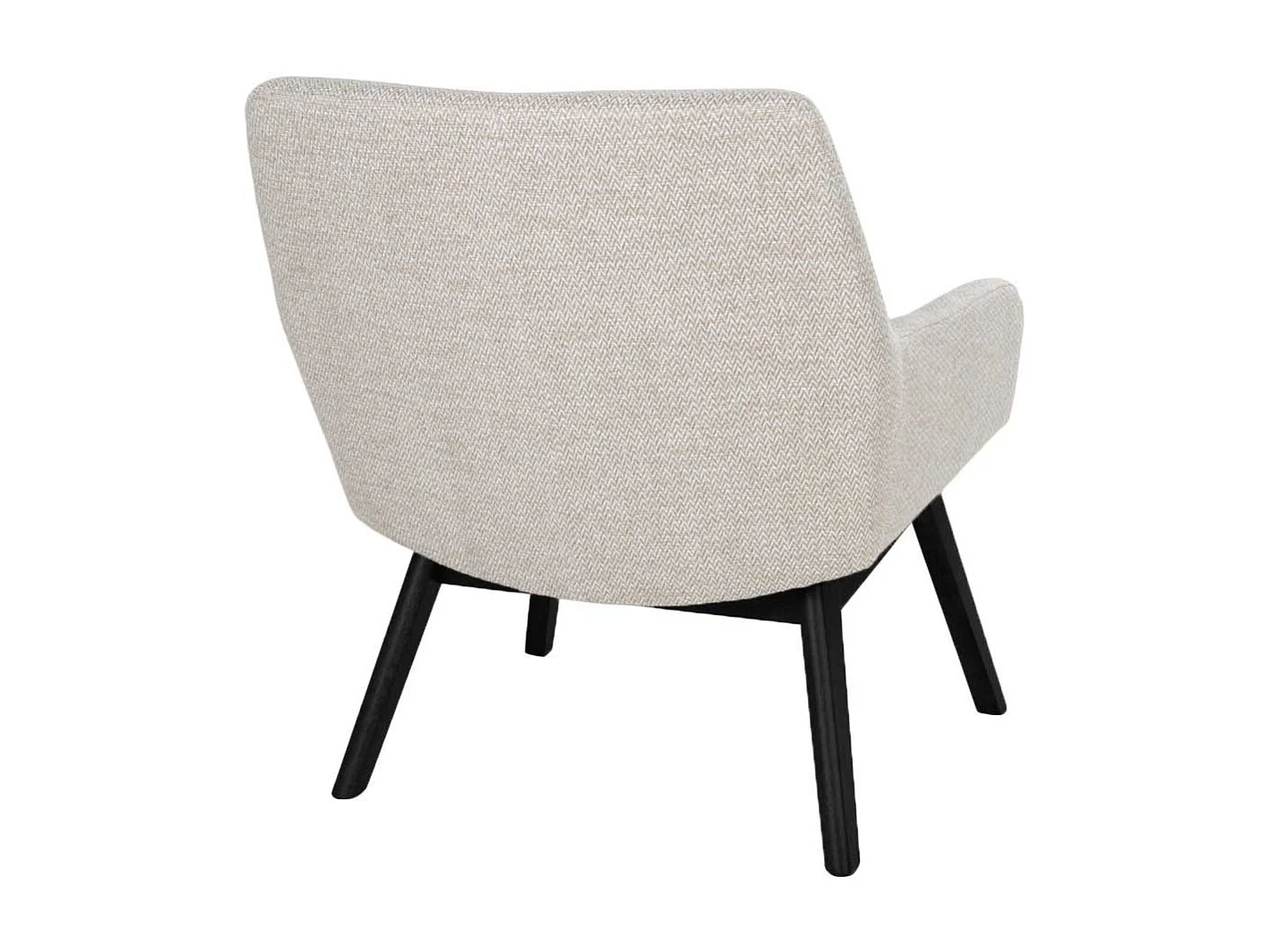 Sessel im Retro Design Creme Weiß Webstoff