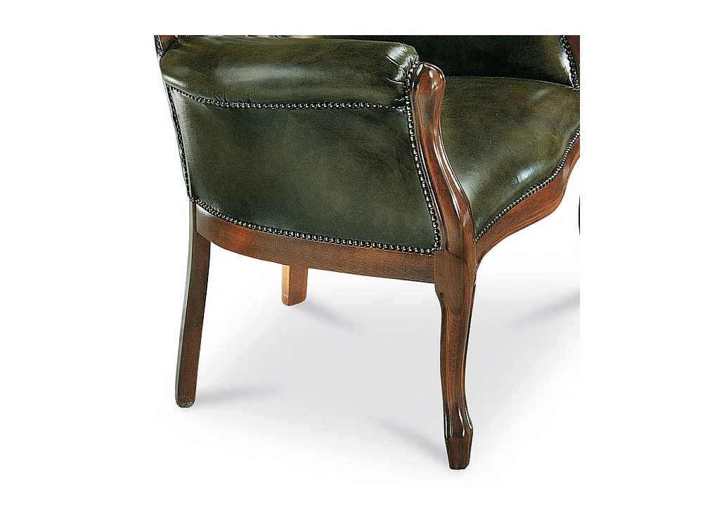 Küchensessel in Grün Kunstleder Barock Design