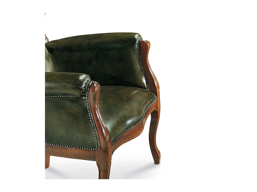 Küchensessel in Grün Kunstleder Barock Design