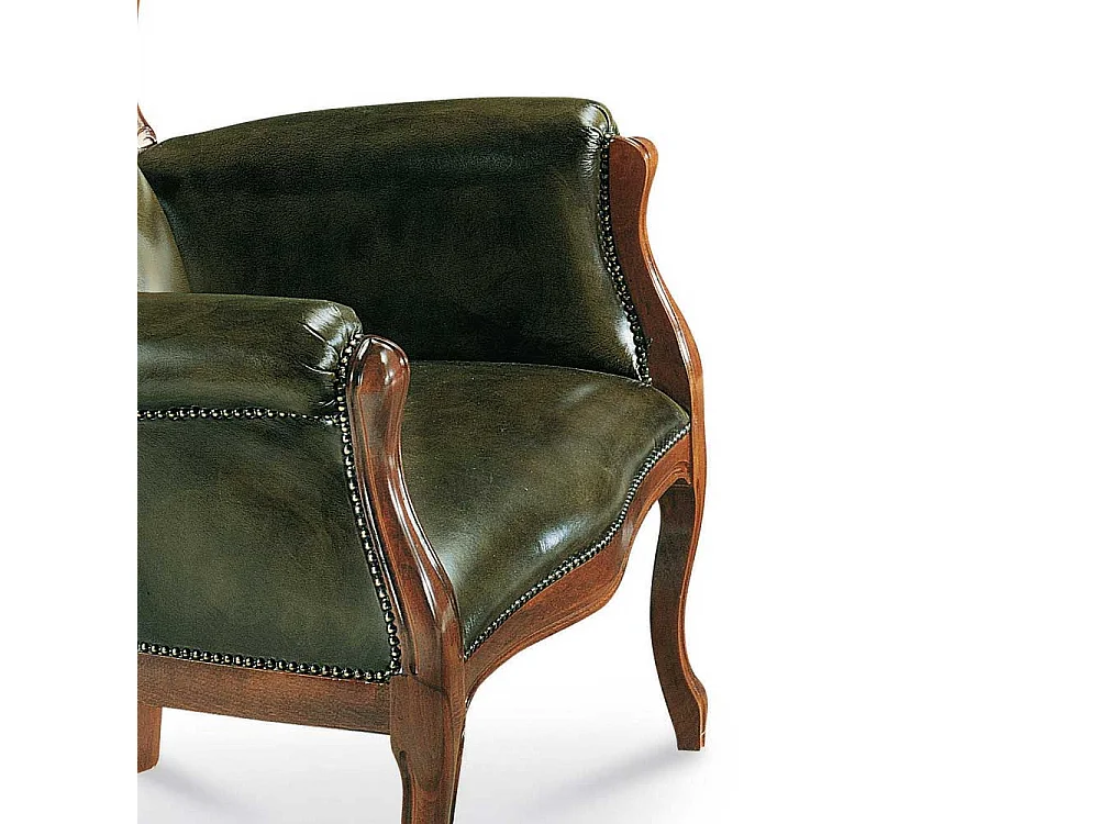 Küchensessel in Grün Kunstleder Barock Design