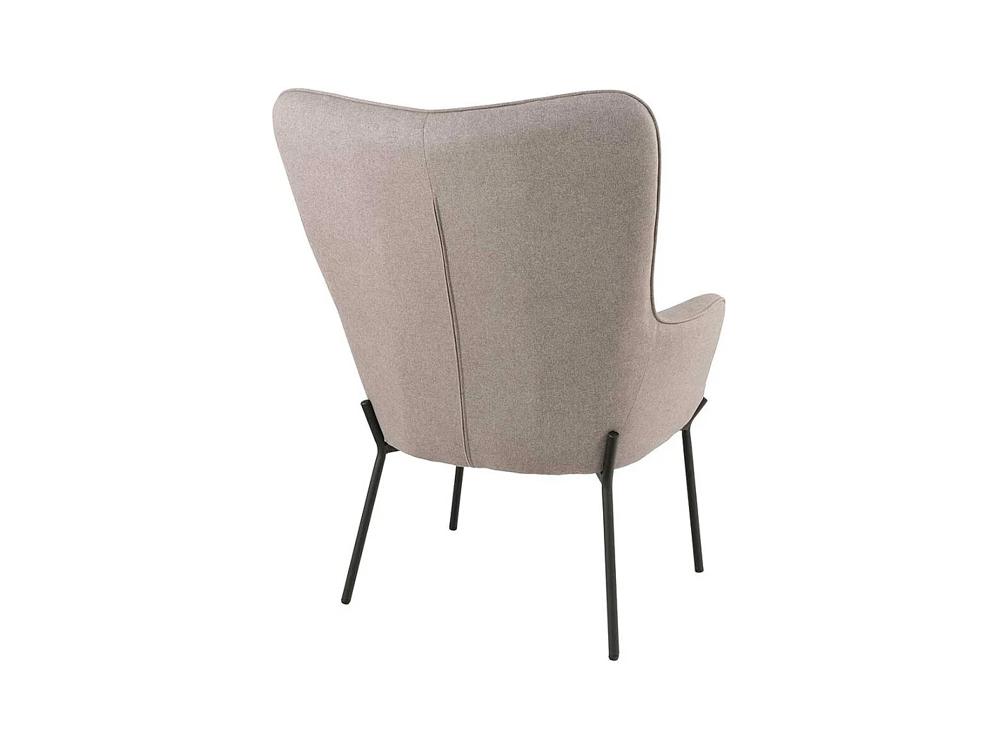 Einzelsessel Skandi Sessel in Graubraun mit Vierfußgestell aus Metall