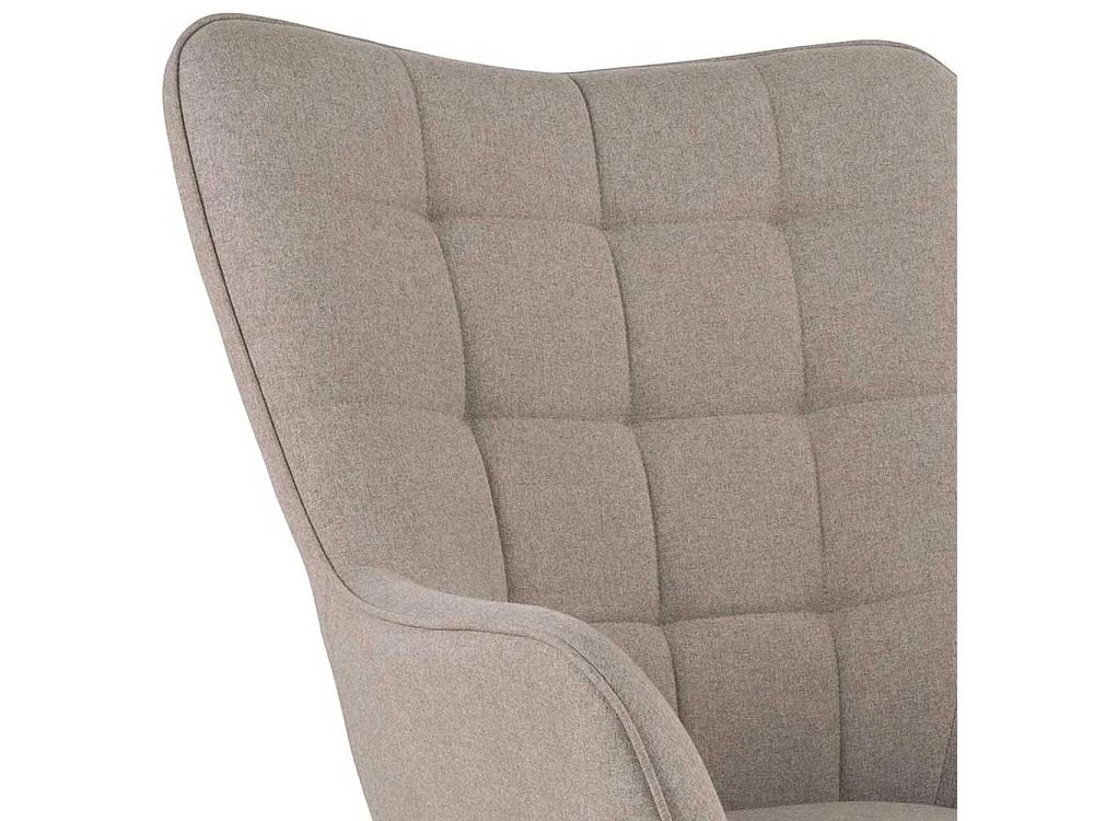 Einzelsessel Skandi Sessel in Graubraun mit Vierfußgestell aus Metall